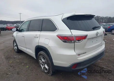 2014 Toyota Highlander Limited V6 z USA, uszkodzony, nr VIN 5TDDKRFH2ES029016